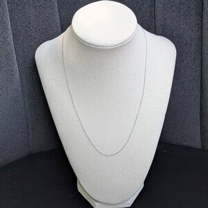 18" Sterling Silver .925 Stamped Delicate Snake Box Chain